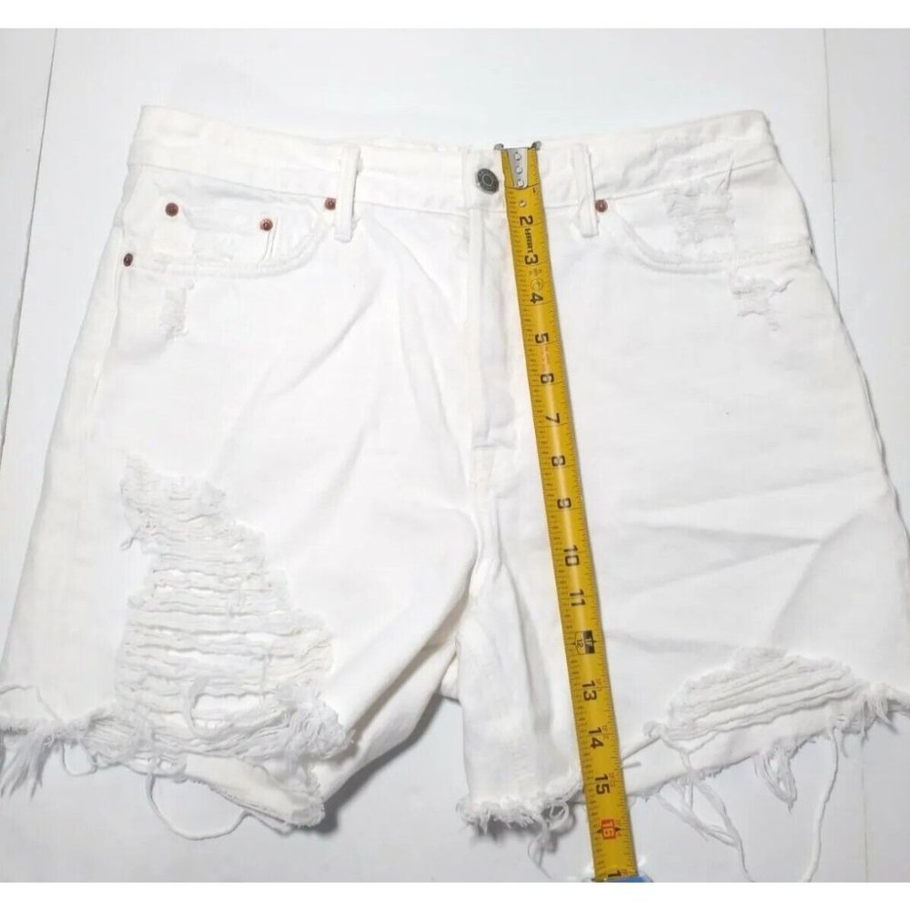 GRLFRND Jourdan Jean Shorts Button Fly Size 29 White Mustang - Picture 5 of 6